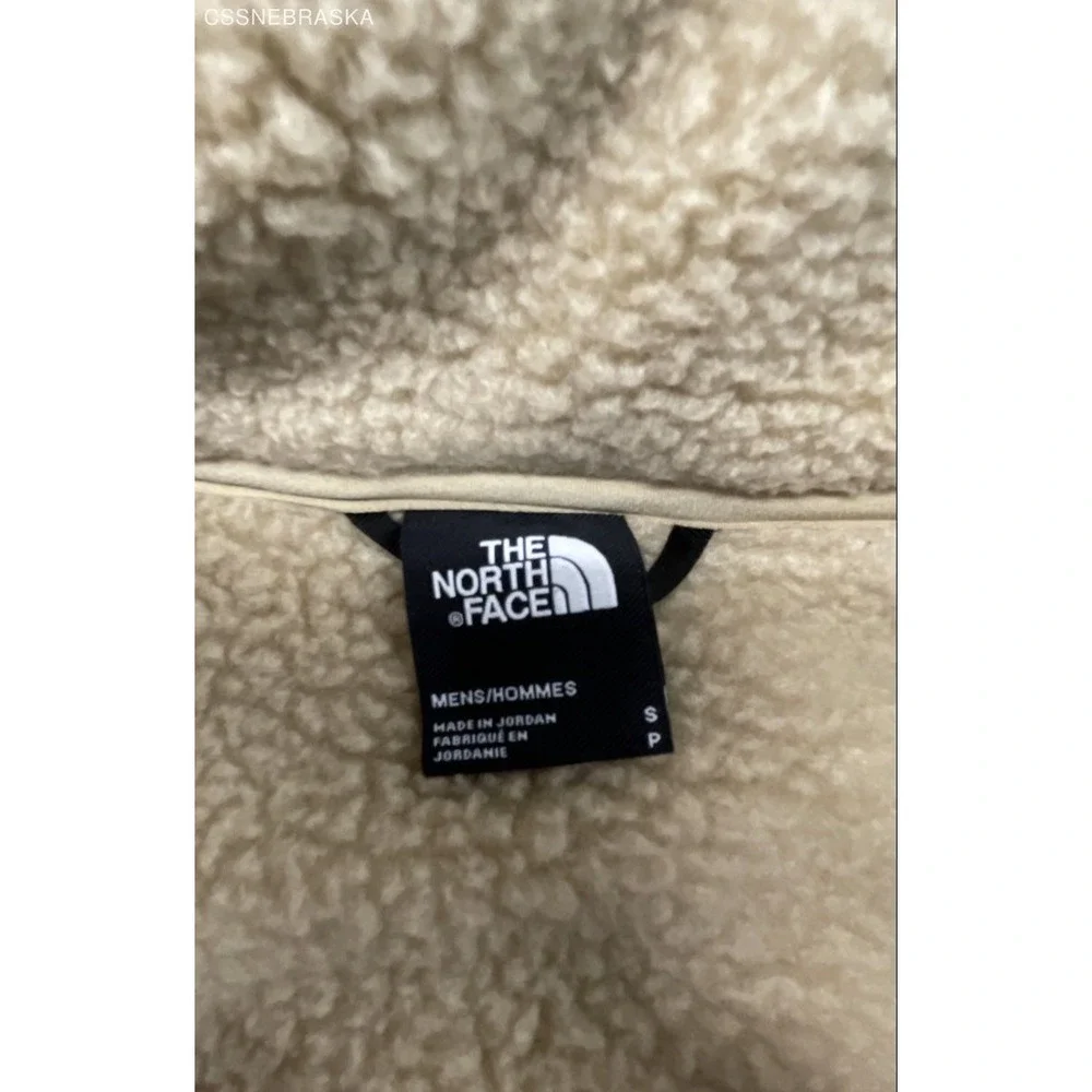 The North Face Men's Campshire Full Zip Sherpa Fleece Jacket Beige Cream Sz S